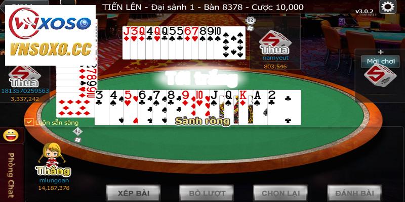 Cách tính thưởng trong game bài tiến lên miền Nam